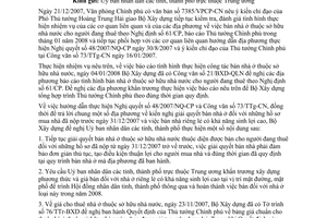 Công văn 98/BXD-QLN thực hiện NQ  48/2007/NQ-CP