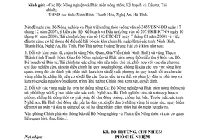 Công văn 463/VPCP-NN đầu tư củng cố hệ thống đê điều để bãi bỏ các khu chậm lũ, ngập lũ tại tỉnh: Ninh Bình, Thanh Hóa, Nghệ An, Hà Tĩnh