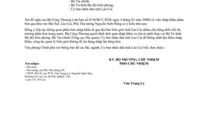 Công văn 486/VPCP-NN nhập khẩu phân bón qua khu vực Bát Xát, Lào Cai