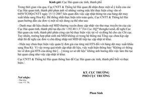Công văn  026/CNTT-TK Trả lời vướng mắc khi cập nhật số liệu hàng dệt may xuất khẩu sang Hoa Kỳ
