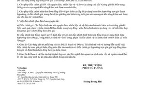 Công văn 164/TTg-CN  điều chỉnh giá và hợp đồng trọn gói