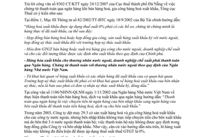 Công văn  659/TCT-CS chứng từ thanh toán qua ngân hàng khi bán hàng hoá, gia công hàng hoá xuất khẩu