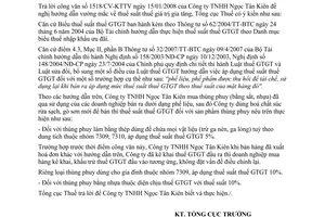 Công văn  723/TCT-CS  thuế suất thuế giá trị gia tăng