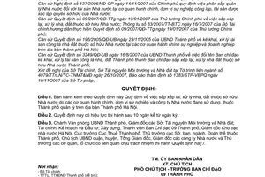 Quyết định 03/2008/QĐ-UBND quy định sắp xếp lại, xử lý nhà, đất thuộc sở hữu NN do CQHC, đơn vị sự nghiệp và công ty NN đang sử dụng, thuộc HN