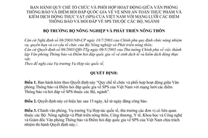 Quyết định 04/2008/QĐ-BNN Quy chế tổ chức và phối hợp hoạt động giữa Văn phòng Thông báo và Điểm hỏi đáp quốc gia VSATTP và SPS