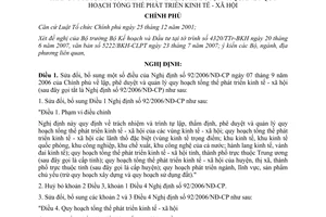 Nghị định 04/2008/NĐ-CP lập, phê duyệt quản lý quy hoạch tổng thể phát triển kinh tế - xã hội sửa đổi Nghị định 92/2006/NĐ-CP