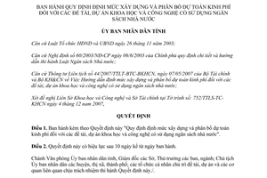 Quyết định 04/2008/QĐ-UBND định mức xây dựng dự toán kinh phí đề tài dự án khoa học Hà Tĩnh