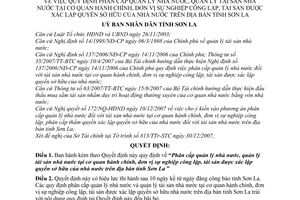 Quyết định 03/2008/QĐ-UBND quy định phân cấp quản lý NN,quản lý tài sản NN cơ quan hành chính, đơn vị sự nghiệp công lập,TS tỉnh Sơn La