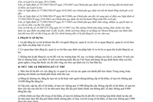 Thông tư 07/2008/TT-BTC hướng dẫn lệ phí đăng ký cư trú