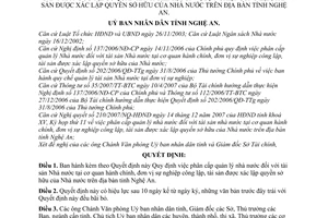 Quyết định 09/2008/QĐ-UBND  phân cấp quản lý nhà nước