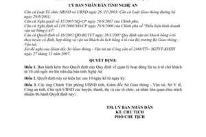 Quyết định 07/2008/QĐ-UBND  quản lý hoạt động lái xe ô tô chở khách từ 10 chỗ