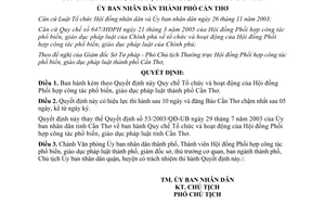 Quyết định 04/2008/QĐ-UBND hoạt động Hội đồng Phối hợp phổ biến pháp luật Cần Thơ
