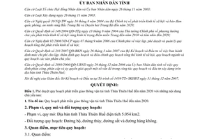 Quyết định 230/QĐ-UBND năm 2008 quy hoạch phát triển giao thông vận tải Thừa Thiên Huế đến 2020