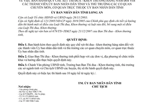 Quyết định 06/2008/QĐ-UBND quy chế xét thi đua - khen thưởng hàng năm các thành viên UBND tỉnh và thủ trưởng các cơ quan chuyên môn tỉnh Long An