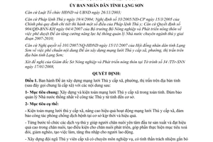 Quyết định 04/2008/QĐ-UBND xây dựng mạng lưới Thú y cấp xã phường thị trấn Lạng Sơn
