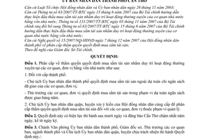 Quyết định 10/2008/QĐ-UBND phân cấp thẩm quyền quyết định mua sắm tài sản