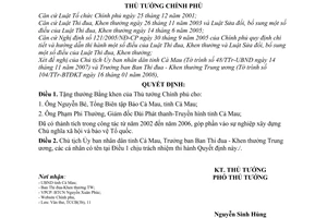 Quyết định  118/QĐ-TTg tặng thưởng bằng khen của Thủ tướng Chính phủ