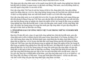 Nghị quyết 20-NQ/TW tiếp tục xây dựng giai cấp công nhân Việt Nam