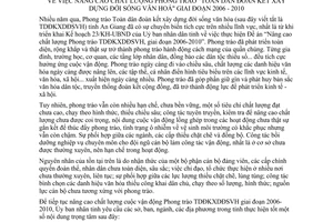 Chỉ thị 03/2008/CT-UBND nâng cao chất lượng phong trào toàn dân đoàn kết xây dựng đời sống văn hoá giai đoạn 2006 - 2010