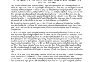 Chỉ thị 02/2008/CT-UBND tổ chức sơ kết 20 năm thực hiện ngày biên phòng toàn dân 03/3/1989 - 03/3/2009 An Giang