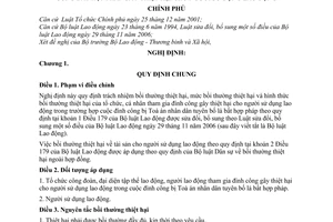 Nghị định 11/2008/NĐ-CP bồi thường thiệt hại trong trường hợp cuộc đình công bất hợp pháp gây thiệt hại cho người sử dụng lao động