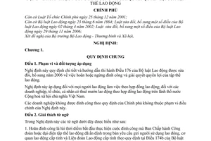 Nghị định 12/2008/NĐ-CP hoãn ngừng đình công giải quyết quyền lợi của tập thể lao động hướng dẫn Bộ luật Lao động