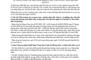 Chỉ thị 04/2008/CT-UBND tăng cường biện pháp phòng cháy chữa cháy địa bàn quận 8