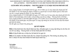 Quyết định 449/QĐ-LĐTBXH  Quy chế phát ngôn và cung cấp thông tin cho báo chí