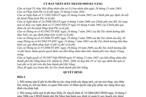 Quyết định 12/2008/QĐ-UBND mức thu  quản lý  sử dụng lệ phí cấp giấy phép xây dựng trên địa bàn thành phố Đà Nẵng