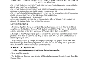 Thông tư liên tịch  11/2008/TTLT-BTC-BGDĐT  hướng dẫn công tác quản lý tài chính đối với Olympic vật lý quốc tế tại Việt Nam  2008