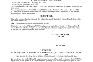 Quyết định 225/2008/QĐ-UBND  Quy chế phối hợp quản lý thu thuế