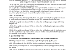 Thông tư liên tịch 09/2008/TTLT-BTC-BGTVT  hướng dẫn chế độ quản lý, thanh toán, quyết toán kinh phí sự nghiệp kinh tế quản lý, bảo trì đường thủy