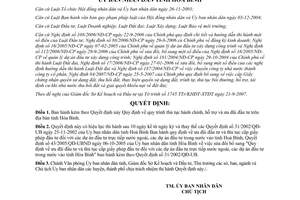 Quyết định 03/2008/QĐ-UBND thủ tục hành chính hỗ trợ ưu đãi đầu tư Hòa Bình