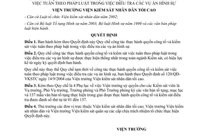 Quyết định 07/2008/QĐ-VKSTC Quy chế công tác thực hành quyền công tố