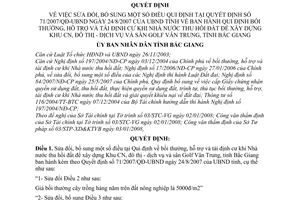 Quyết định 01/2008/QĐ-UBND QĐ bồi thường, hỗ trợ và tái định cư khi nhà nước thu hồi đất để xây dựng KCN, đô thị - dịch vụ và sân golf Vân Trung