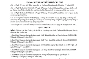 Quyết định 01/2008/QĐ-UBND giải thể ban quản lý dự án đầu tư xây dựng Cần Thơ
