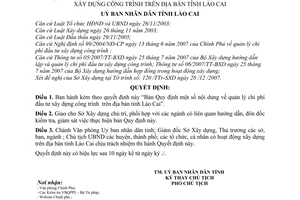 Quyết định 03/2008/QĐ-UBND quy định nội dung quản lý chi phí đầu tư xây dựng công trình trên địa bàn tỉnh Lào Cai