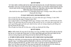 Quyết định 02/2008/QĐ-UBND điều chỉnh, bổ sung nội dung D/a hỗ trợ đào tạo bậc đại học các cơ sở GD trong nước và nước ngoài bằng NSNN địa bàn Đà Nẵng