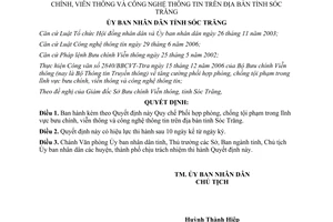 Quyết định 01/2008/QĐ-UBND phòng chống tội phạm bưu chính viễn thông công nghệ thông tin Sóc Trăng