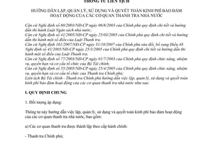 Thông tư liên tịch 04/2008/TTLT-BTC-TTCP hướng dẫn lập, quản lý, sử dụng và quyết toán kinh phí bảo đảm hoạt động của các cơ quan Thanh tra NN