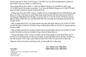 Công văn  750/TCT-CS  khấu trừ thuế giá trị gia tăng