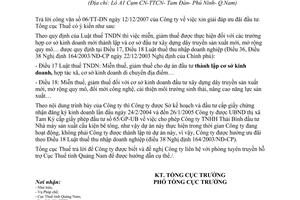 Công văn  778/TCT-HT  ưu đãi đầu tư