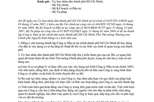 Công văn  929/VPCP-KTTH  đề án thành lập Công ty Đầu tư tài chính nhà nước  Hồ Chí Minh