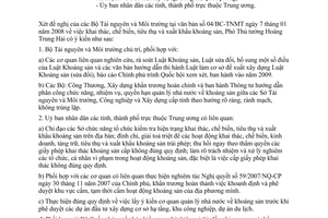 Công văn  927/VPCP-CN khai thác, chế biến, tiêu thụ và xuất khẩu khoáng sản