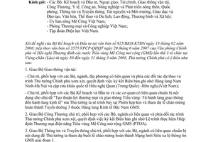 Công văn 1074/VPCP-QHQT  Hội nghị Thượng đỉnh GMS lần thứ 3 tại Viêng-chăn, Lào