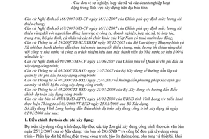 Công văn 124/SXD-THKT điều chỉnh dự toán xây dựng công trình