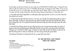 Công văn 1216/VPCP-KTTH  xử lý thuế đối với 32 xe ô tô tạm nhập, tái xuất thuộc Dự án ADB1, WB1 cải tạo QL.1A