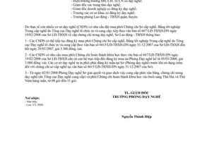 Công văn 872/LĐTBXH-DN cung cấp phôi văn bằng, chứng chỉ trong dạy nghề