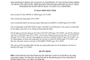 Quyết định 06/2008/QĐ-UBND lập quản lý chi phí đầu tư xây dựng công trình sử dụng vốn nhà nước Hà Tĩnh