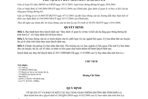 Quyết định 268/QĐ-UBND năm 2008 quản lý bảo vệ kết cấu hạ tầng giao thông